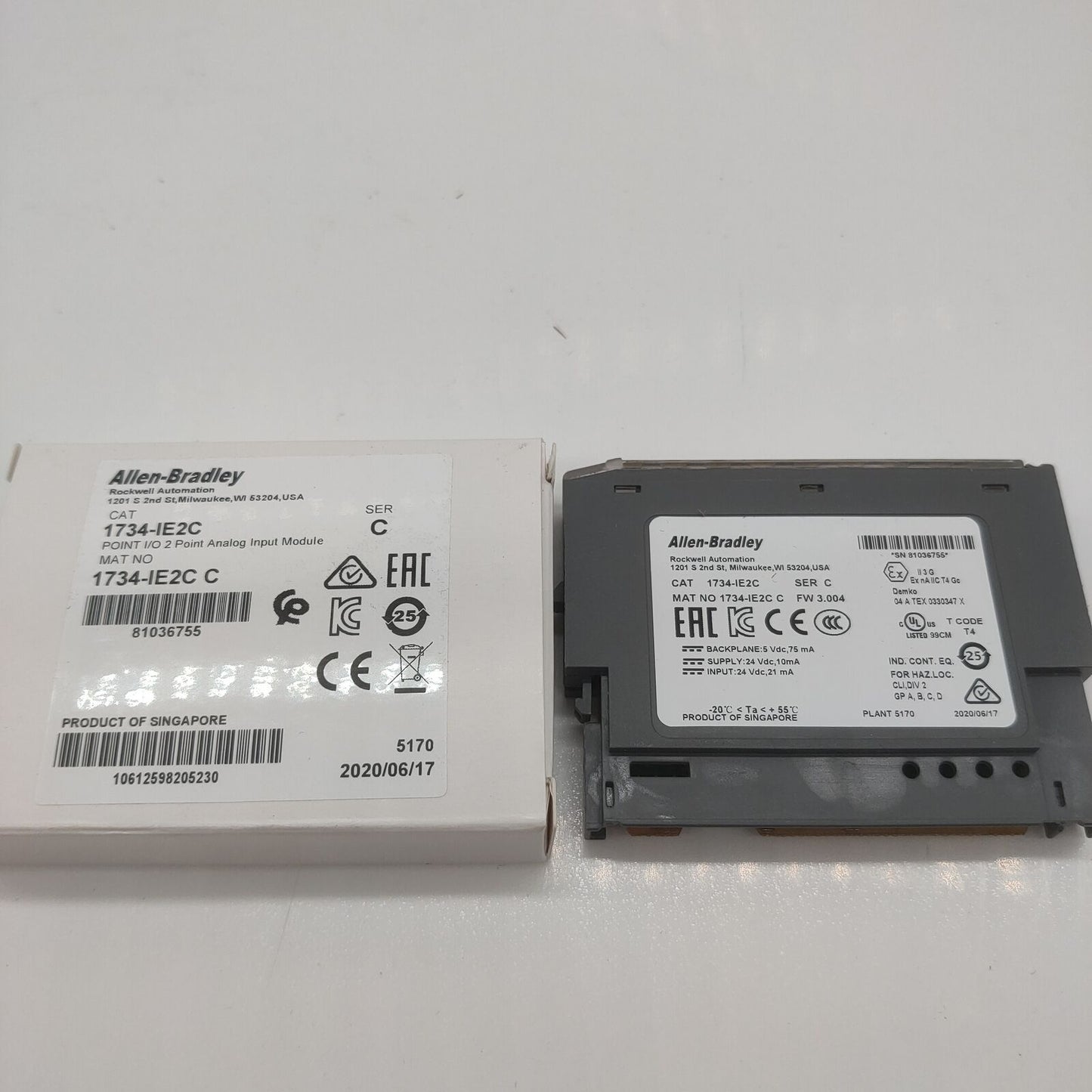 AB 1734-IE2C Allen-Bradley 2Point Analog Input Module 2022 New Sealed - ALLEN-BRADLEY