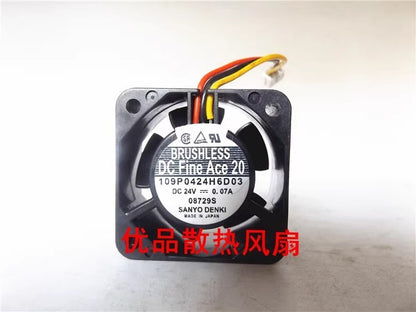 SANYO 109P0424H6D03 DC24V 0.07A 4CM 3-Wire Inverter Cooling Fan