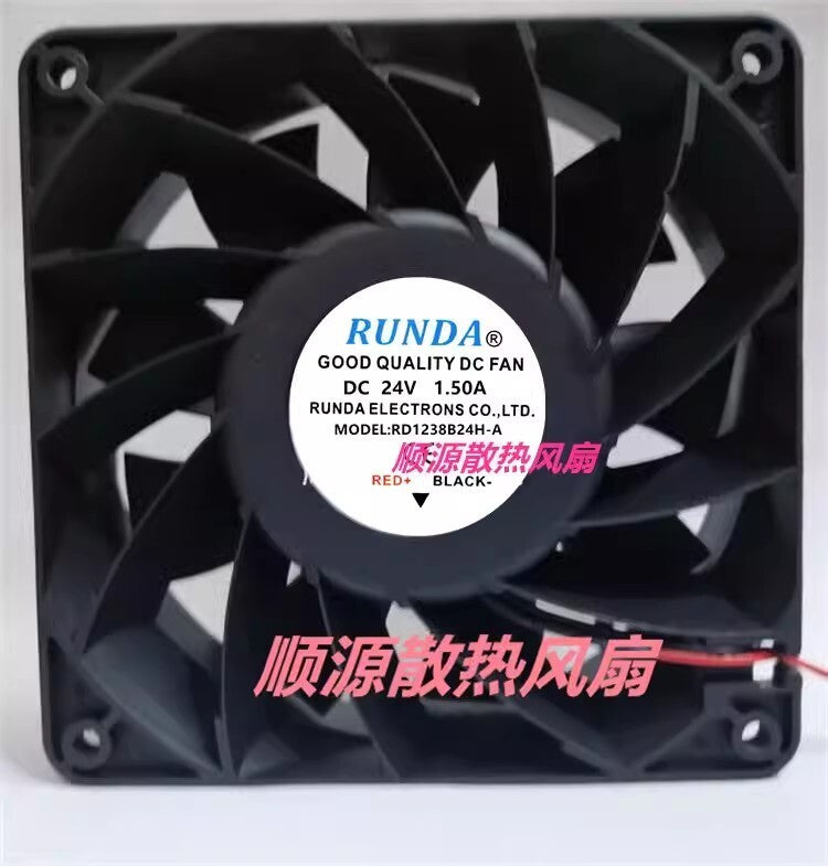 RUNDA RD1238B24H-S 12038 DC24V 1.5A 12CM 2-wire Inverter Cooling Fan