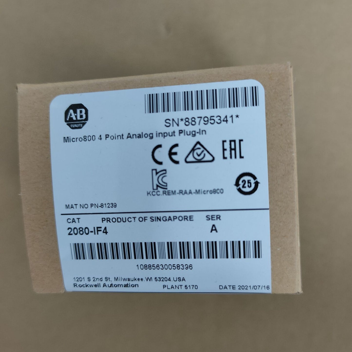 AB 2080IF4 Micro800 Plug-In - KOEED