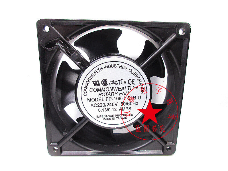 FP-108-1 S1B U 12cm 12038 240V Small Axial Flow Cabinet Cooling Fan