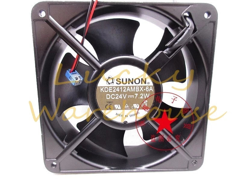 SUNON KDE2412AMBX-6A DC24V 7.2W 12CM 2-Pin Inverter Cooling Fan