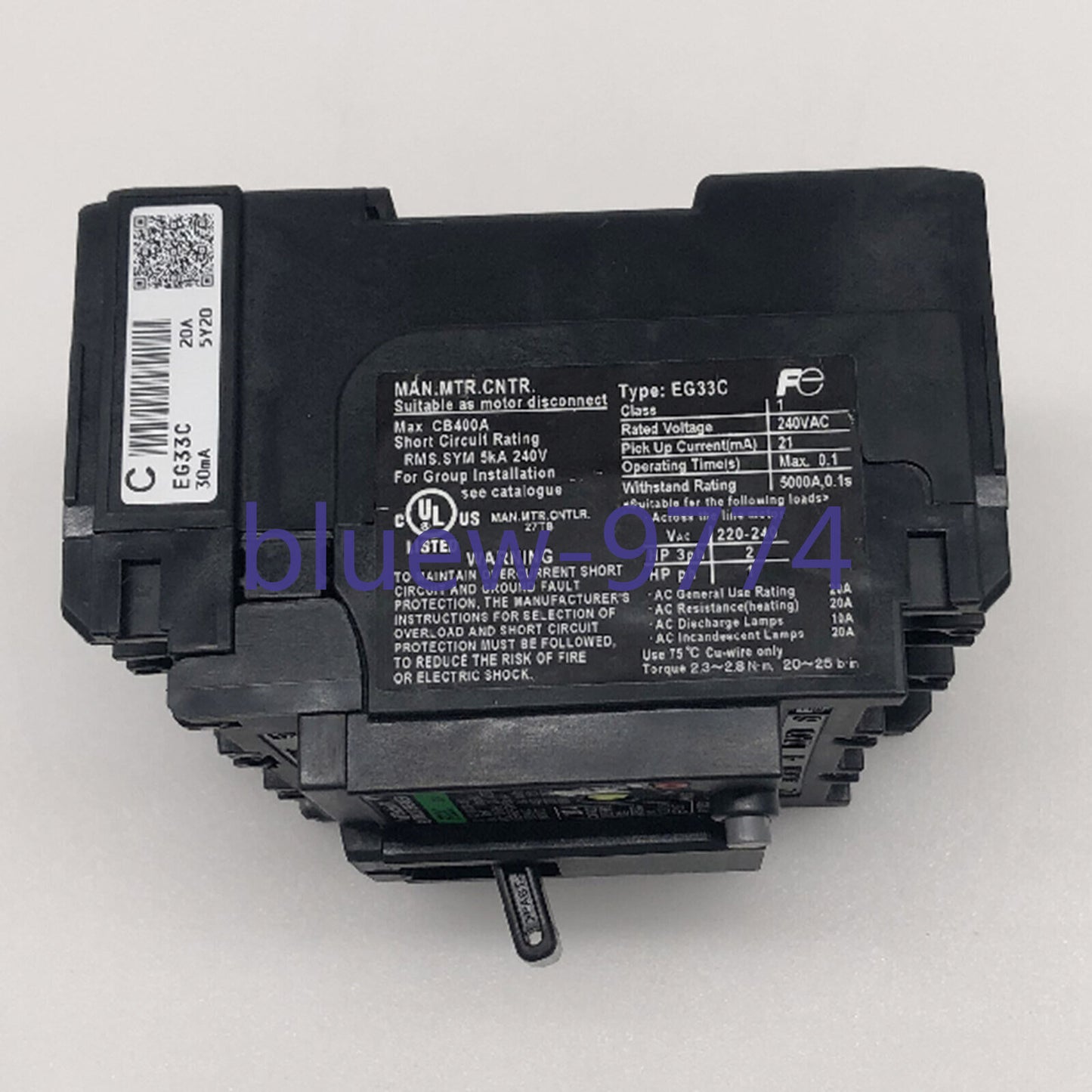 1-PC Fuji EG33C 20A 3P Circuit Breaker - FUJI