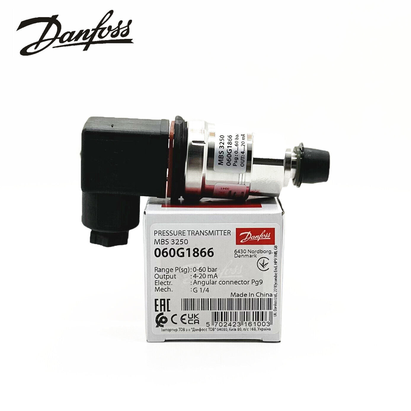 new 1pcs Danfoss Pressure Transmitter Sensor MBS3250 060G1866 0-60bar