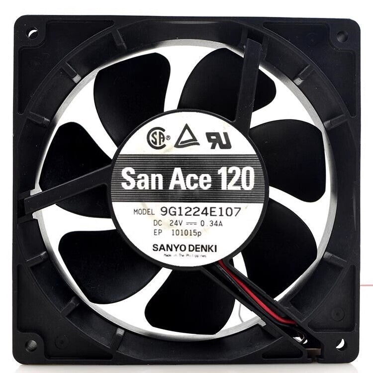 Sanyo 9G1224E115 12038 DC24V 0.34A 12CM 2-Wire Inverter Cooling Fan