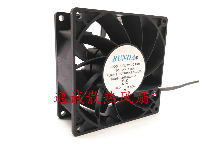 RUNDA RD9238L24-A 24V 0.60A 9 cm high air volume inverter cooling fan