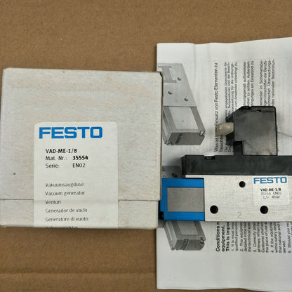 New ONE FESTO VAD-ME-1/8 35554: Professional Vacuum Generator - FESTO