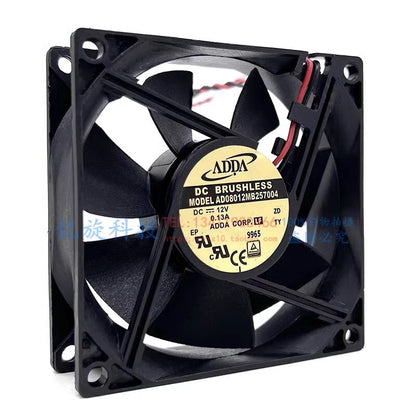 ADDA AD08012MB257004 8025 DC12V 0.13A 8CM 2-Wire Silent Cooling Fan