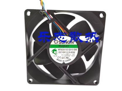 SUNON MF80251V2-Q010-S99 8025 DC12V 3.60W 4-Wire Inverter Cooling Fan