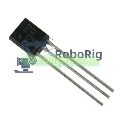 50PCS BC547 TO-92 NPN 45V 0.1A Transistor