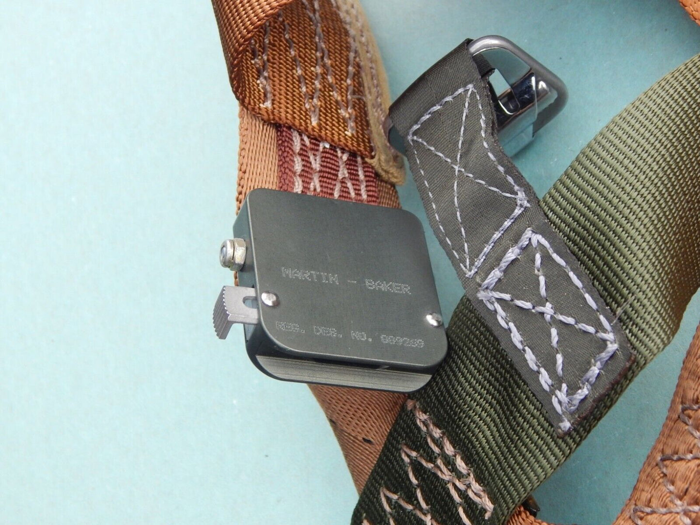 new Martin Baker Parachute Harness Aircraft Belt Pilot NOS - MARTIN BAKER