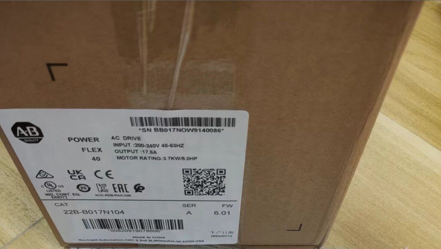 NEW Factory Sealed ALLEN BRADLEY 22B-B017N104 PowerFlex 40 AC Drive - ALLEN BRADLEY
