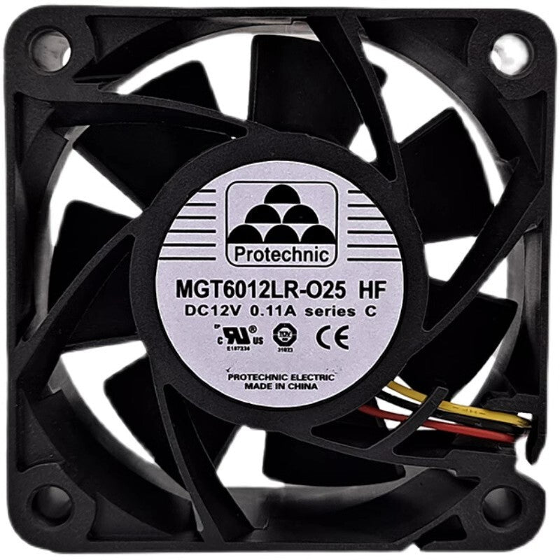 Protechnic MGT6012LR-O25 6025 DC12V 0.11A 3000RPM 3-Wire Cooling Fan