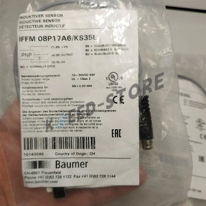 1PCS For Baumer Proximity Sensor IFFM 08P17A6/KS35L