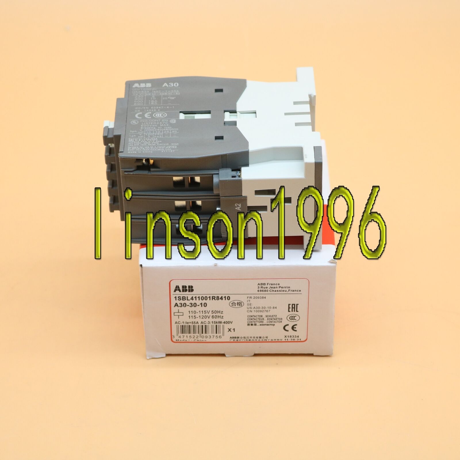 ABB A30-30-10 Contactor AC 110V 30A - ABB
