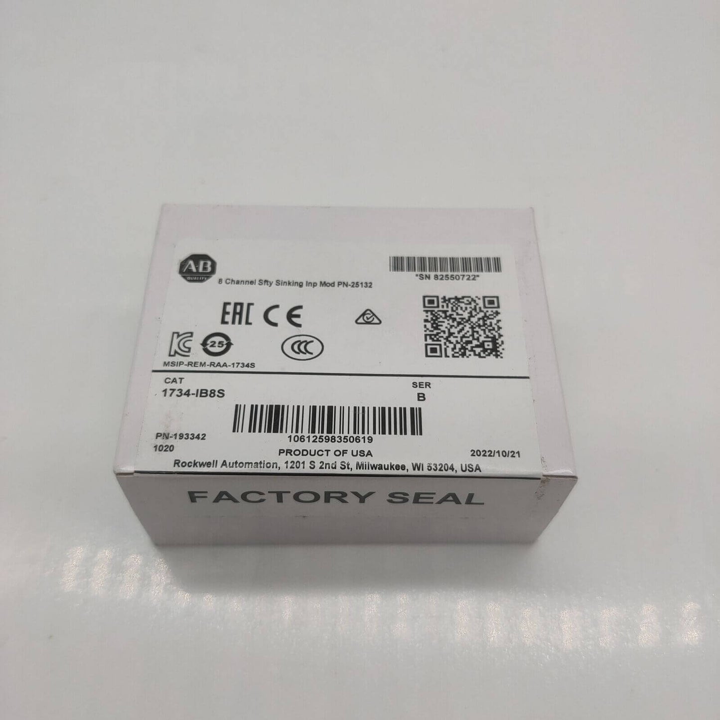 Allen-Bradley 1734-IB8S Point Digital Input Module 24V DC 1734IB8S - ALLEN-BRADLEY
