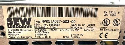 used Sew Eurodrive MPR51A037-503-00 Movidyn DC Drive - SEW EURODRIVE