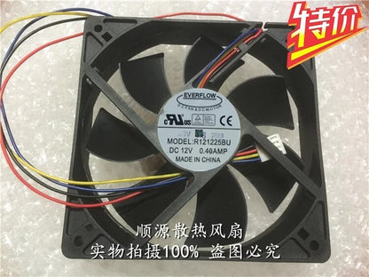 EVERFLOW R121225BU DC12V 0.40A 120*120*25MM 4-Wire Cooling Fan
