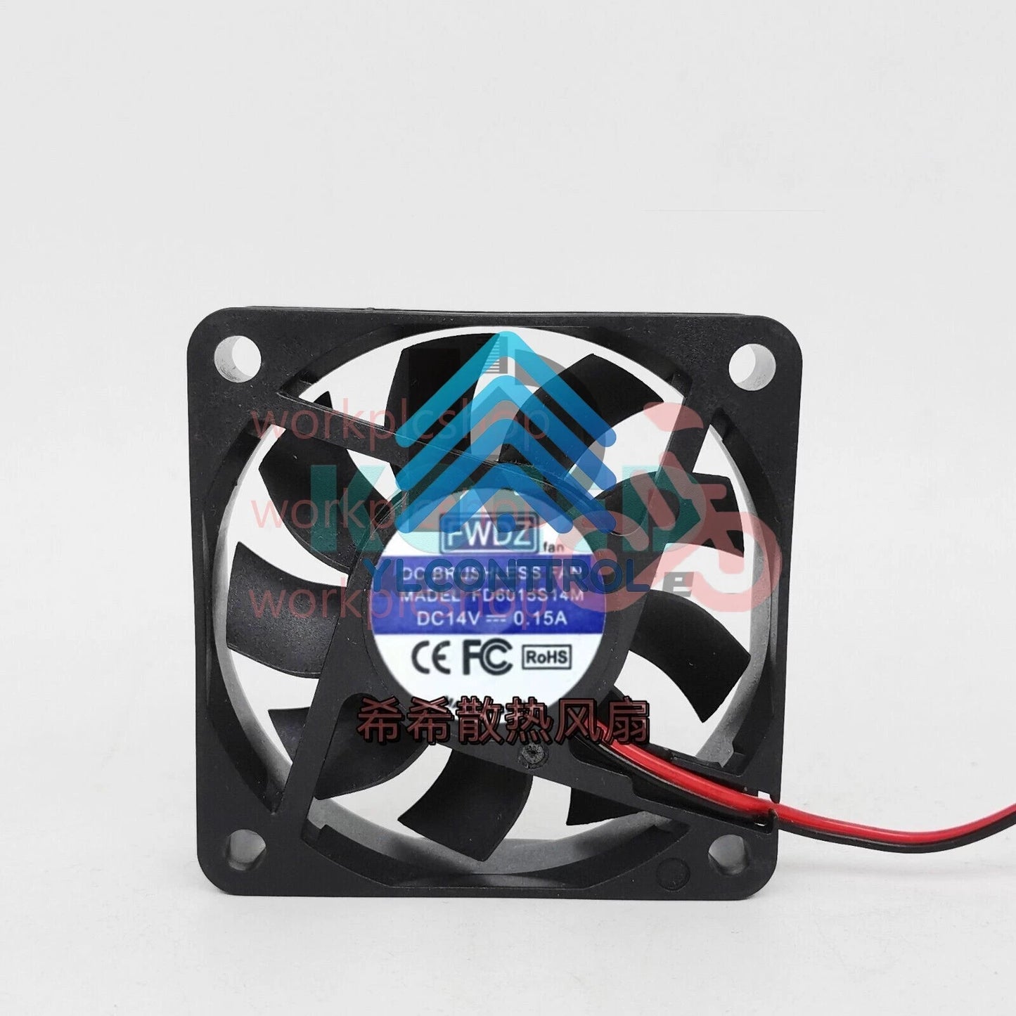 1 pcs FWDS Fan FD6015S14M DC 14V 0.15A 6CM 6015 2 wire cooling fan