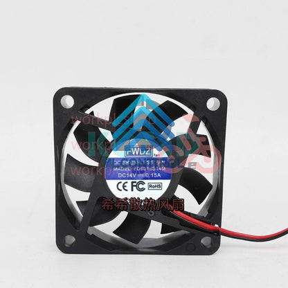 1 pcs FWDS Fan FD6015S14M DC 14V 0.15A 6CM 6015 2 wire cooling fan
