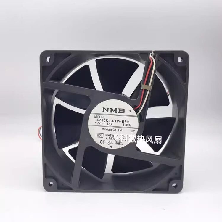 NMB 4715KL-04W-B59 DC12V 1.30A 12038 3-Wire Silent Cooling Fan