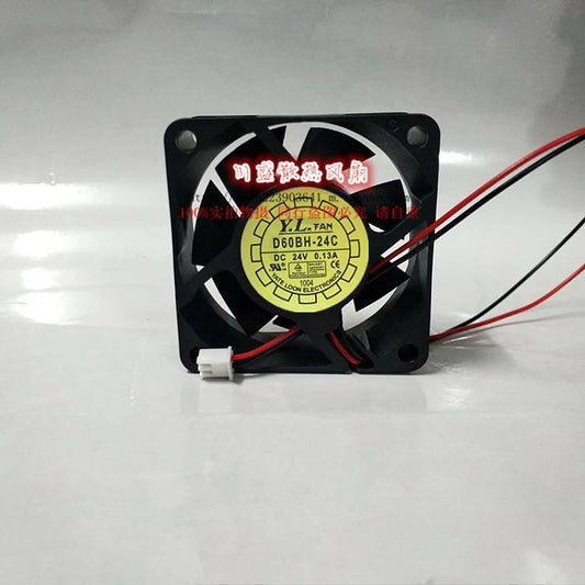 Y.L.FAN D60BH-24C 6020 6CM 24V 0.13A 2-wire silent inverter cooling fan