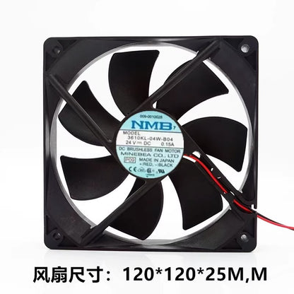 NMB 3610KL-04W-B04 12025 DC24V 0.15A 2-Wire Axial Inverter Cooling Fan