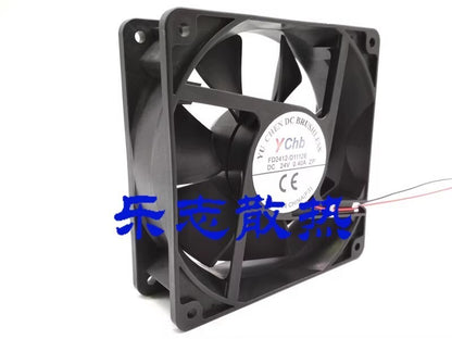 Ychb FD2412-D1112E DC24V 0.40A 12038 2-Wire Inverter Cooling Fan