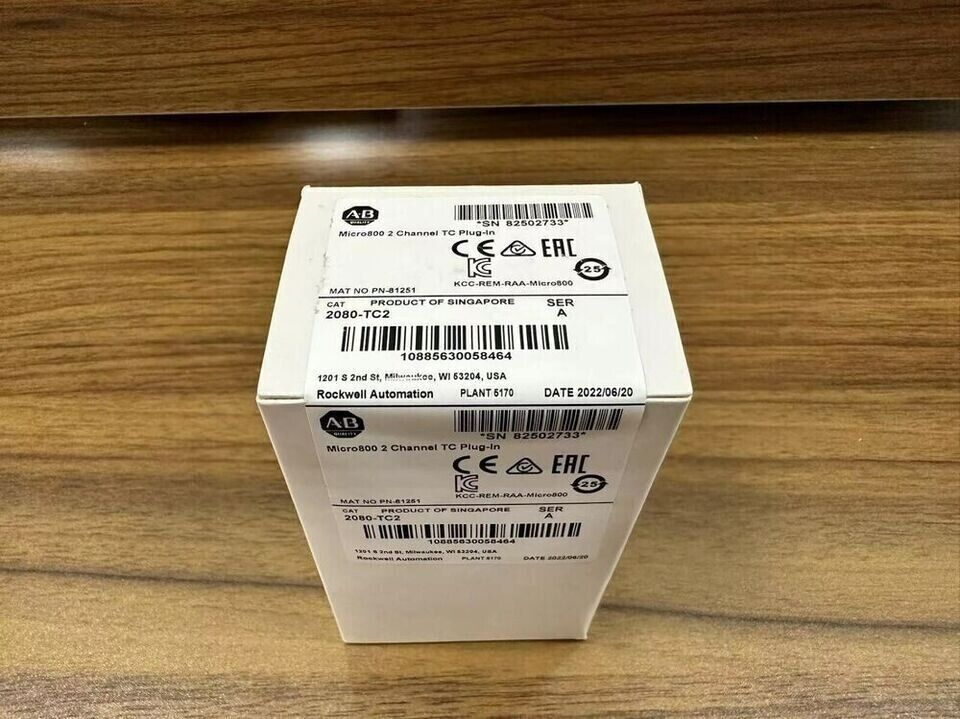 Allen Bradley 2080-TC2 SER A AB Micro800 2-channel TC Plug-in New Factory Sealed - ALLEN BRADLEY