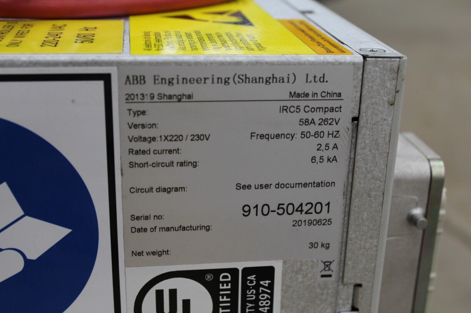 used ABB Robot IRB910SC-3/0.65 IRC5 Controller and Teach Pendant - ABB