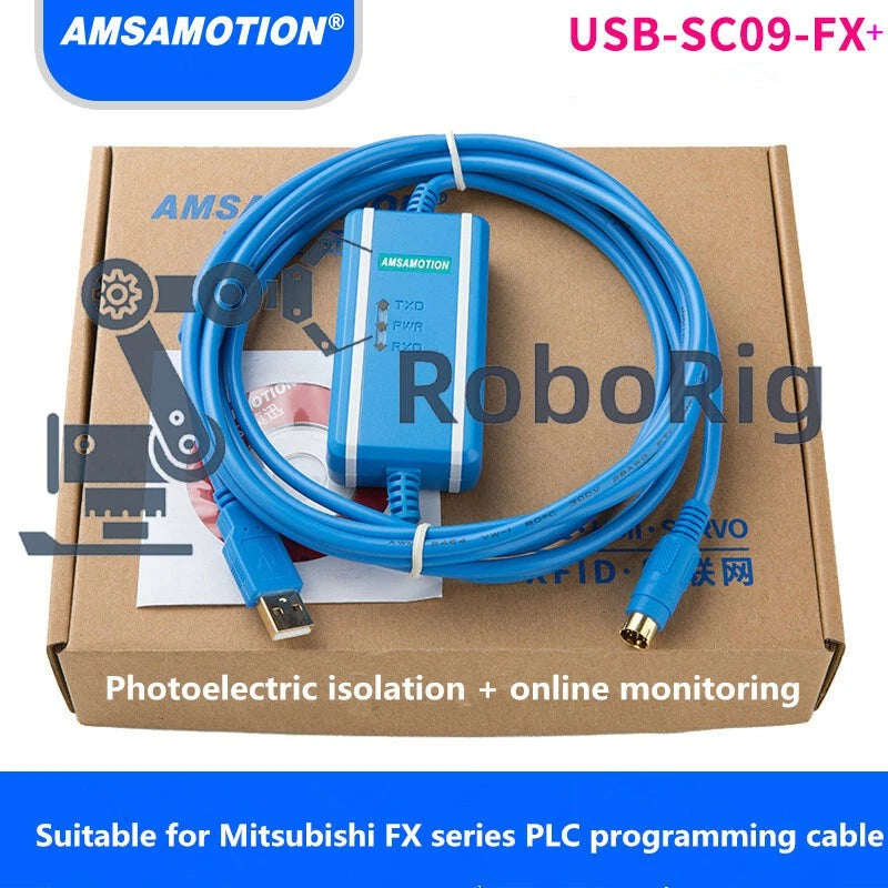 Suitable for Mitsubishi PLC FX Series FX2N/1N/3GA Programming Cable USB-SC09-FX+