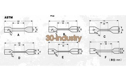 ASTM D412 Stretch Dumbbell Die Cutter for Plastic & Rubber Samples - KOEED