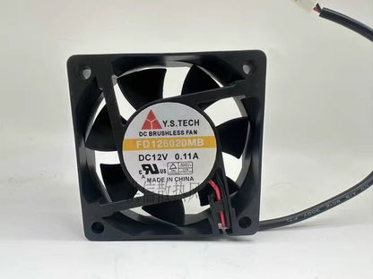 Y.S.TECH 6020 FD126020MB 12V 0.11A 6CM 60*20MM large airflow cooling fan