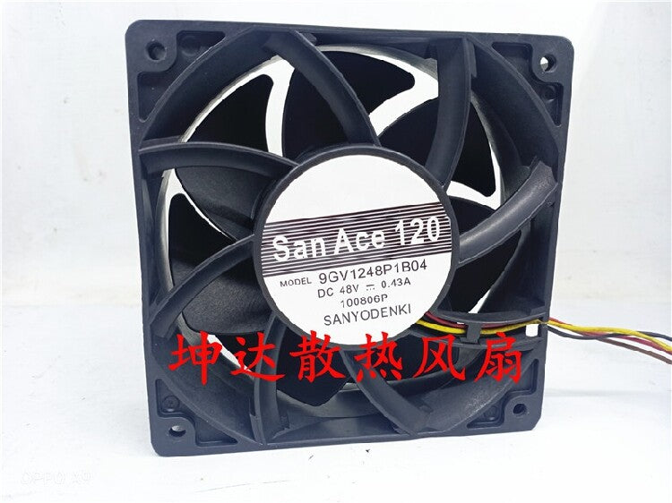Sanyo 9GV1248P1B04 48V 0.43A 12038 120MM axial flow ball cooling fan