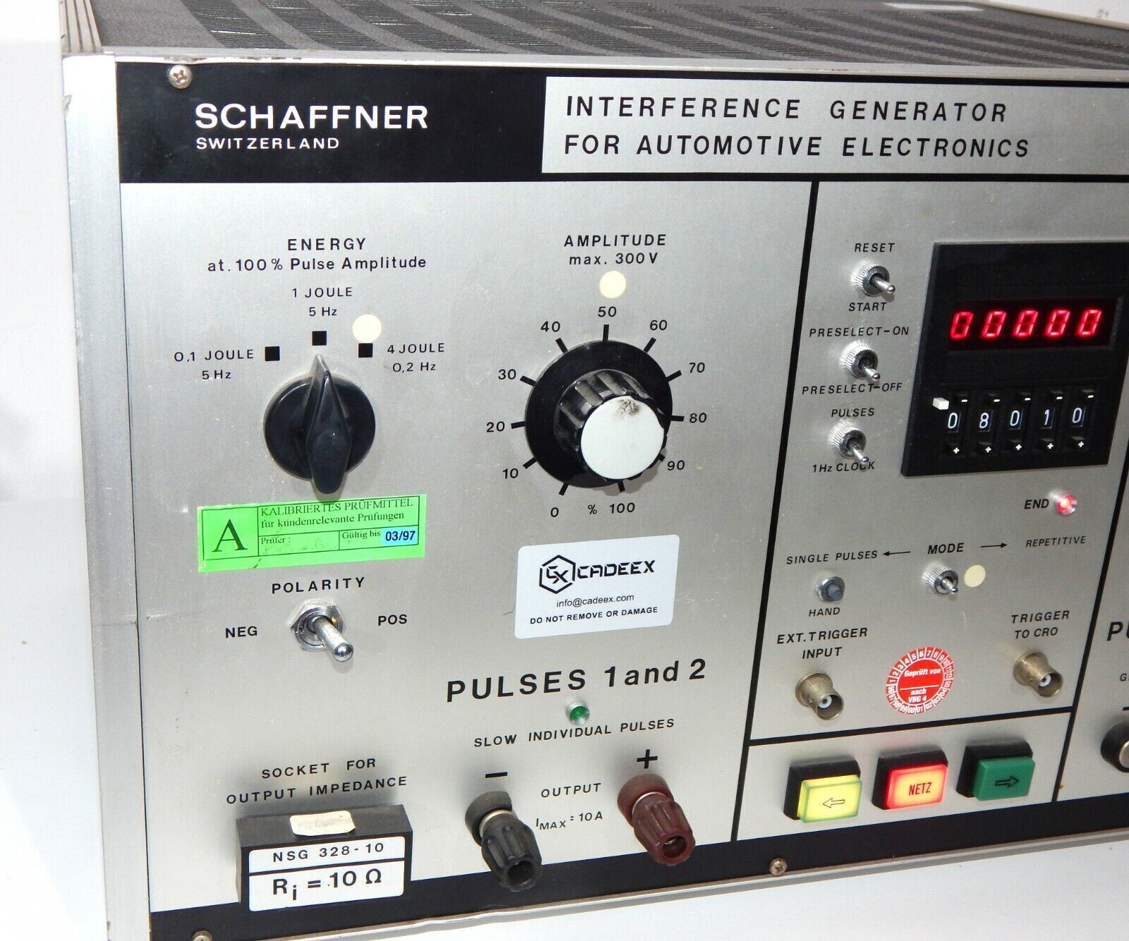 used SCHAFFNER NSG 500A Interference Generator for Automotive Electronics (TESEQ) - SCHAFFNER