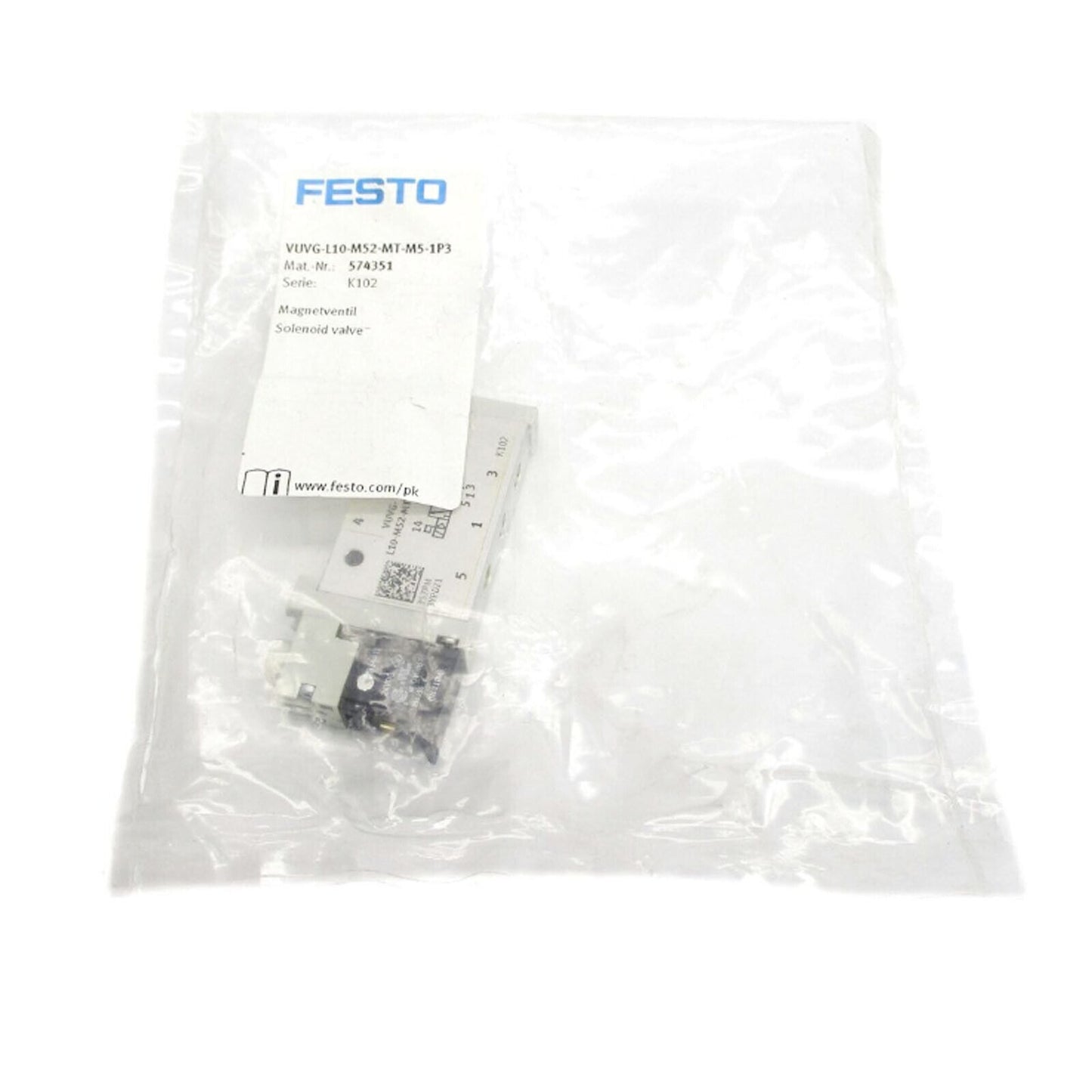 FESTO Solenoid Valve VUVG-L10-M52-MT-M5-1P3 - FESTO