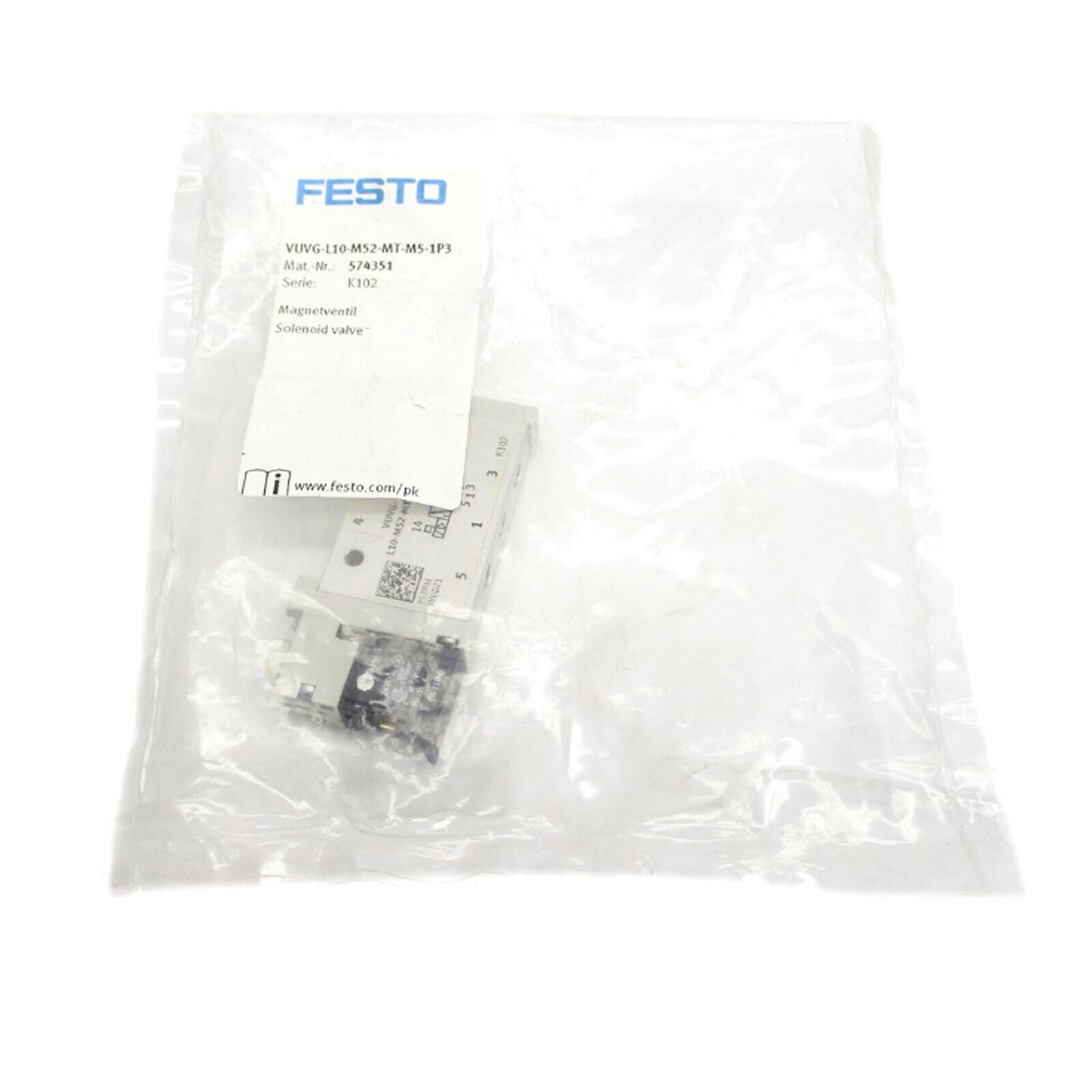 FESTO Solenoid Valve VUVG-L10-M52-MT-M5-1P3 - FESTO
