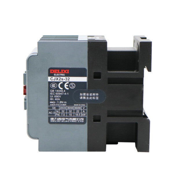 Delixi CJX2s-32 Series 32A, AC Contactor (1NO+1NC,1NO,1NC) #DEL