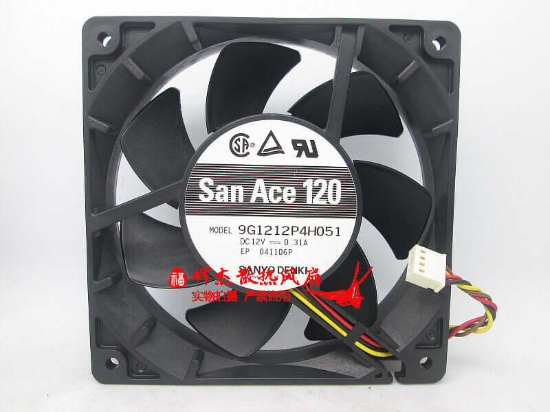 1pcs Sanyo 9G1212P4H051 12cm 12025 12V 4-pin PWM mute fan