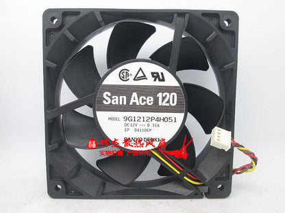 1pcs Sanyo 9G1212P4H051 12cm 12025 12V 4-pin PWM mute fan