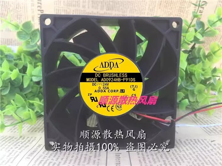 ADDA AD0924HB-F91DS 9038 DC24V 0.55A 9CM 3-Wire Inverter Cooling Fan