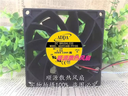 ADDA AD0924HB-F91DS 9038 DC24V 0.55A 9CM 3-Wire Inverter Cooling Fan