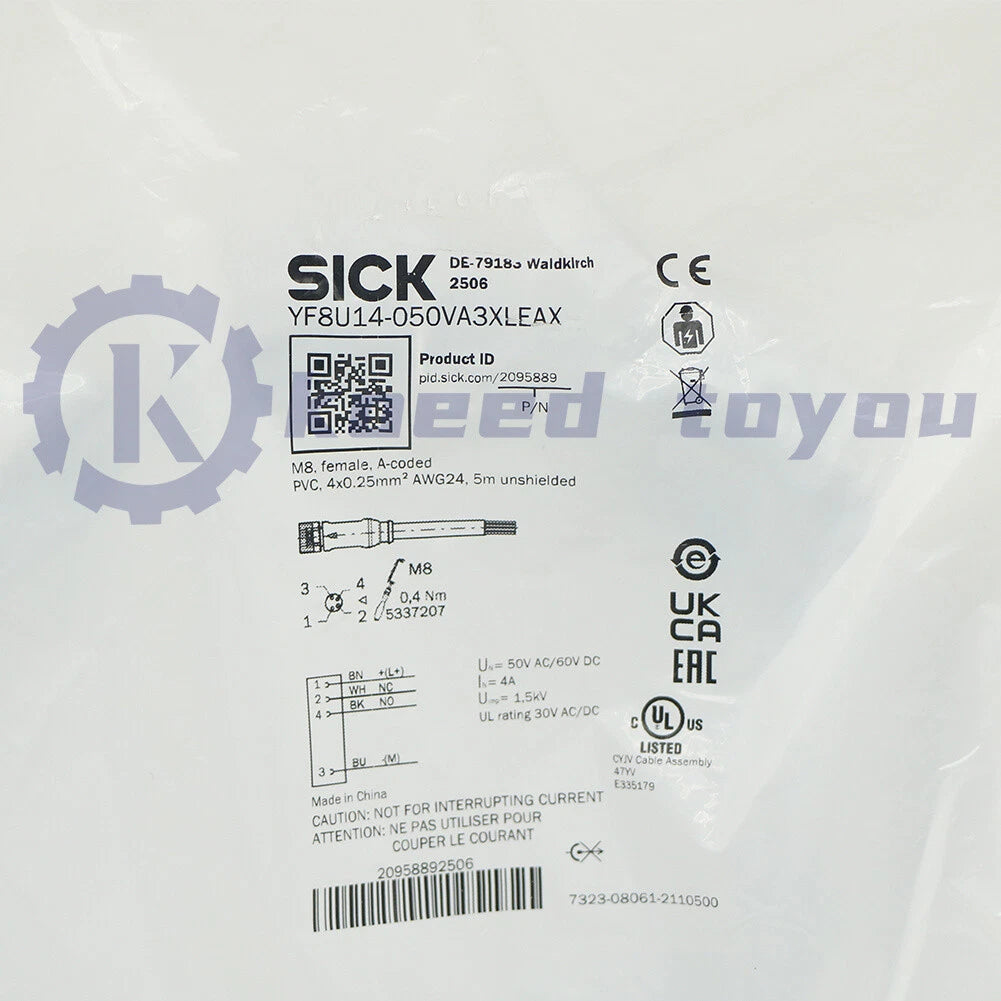 1PC SICK YF8U14-050VA3XLEAX Proximity Sensor Cable US