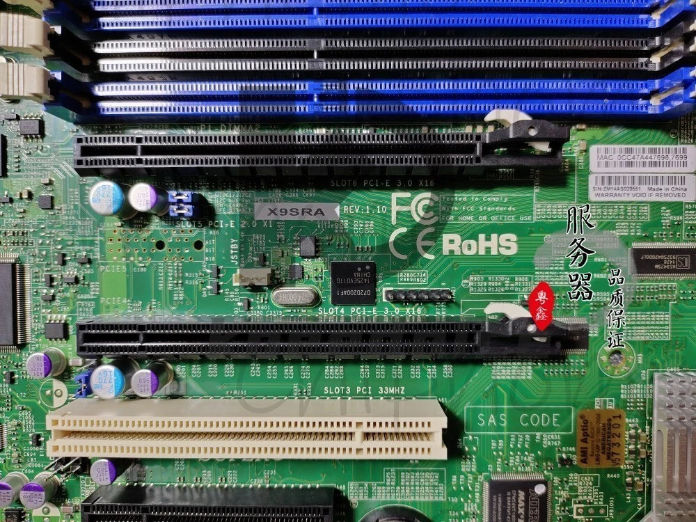1 pcs Supermicro X9SRA LGA2011 workstation motherboard tested ok