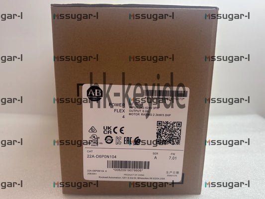 Allen Bradley 22A-D6P0N104 PowerFlex 4 SER A 2.2kW/3.0HP AC Drive -