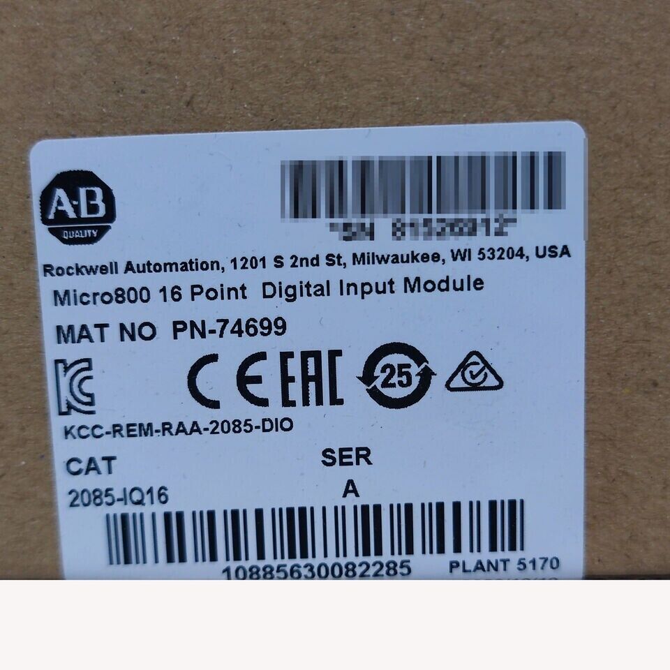 Sealed AB 2085-IQ16 Micro800 16 Point Digital Input Module 2085IQ16 | High Sensitivity Data Acquisition | Modular Design | RS-232/485 | High Performance | Sealed Enclosure | 16 Input Points | Professional Grade | Easy Integration | Customizable - SEALED A