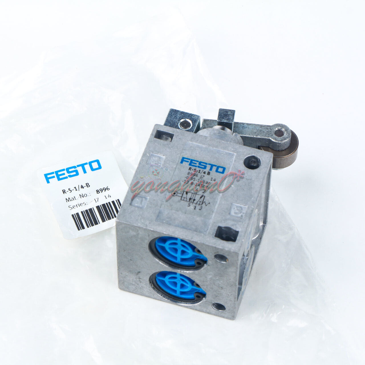 Festo 1PC Roller Lever Valve R5 1/4-B 8996 - FESTO