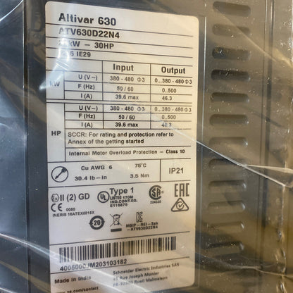 Schneider ATV630D22N4 Inverter Generator - SCHNEIDER