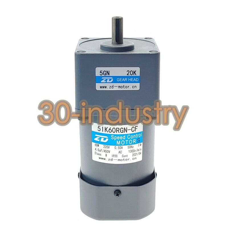 ZD 5IK60RGN-CF Gear Reducer Motor 220V - High Efficiency Performance - ZD