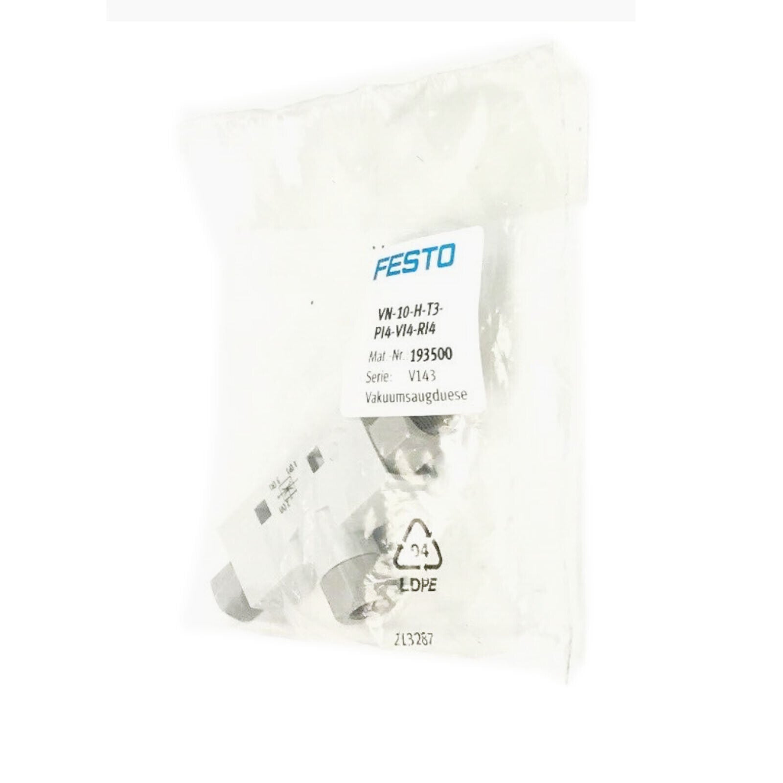 Festo Vacuum Suction Nozzle VN-10-H-T3-PI4-VI4 - FESTO